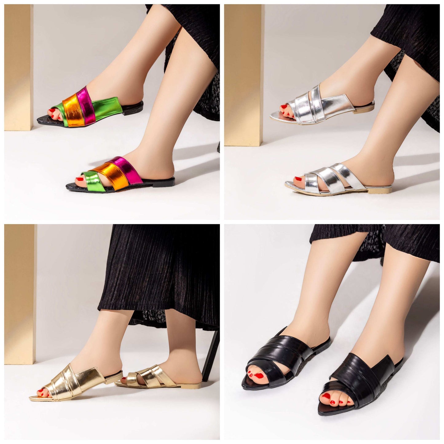 Women’s Flat Leather Slipper